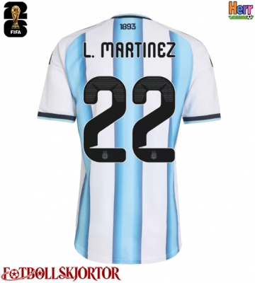 Argentina Lautaro Martinez #22 Hemmatröja VM 2026 Kortärmad